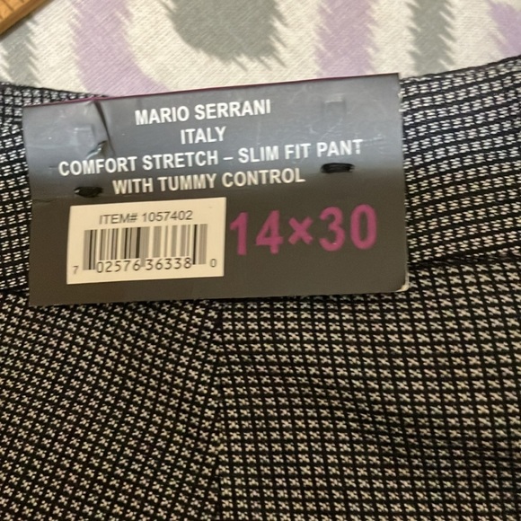 Mario Serrano comfort stretch tummy control slim fit size 14 X 30” inseam NWT - Picture 6 of 9